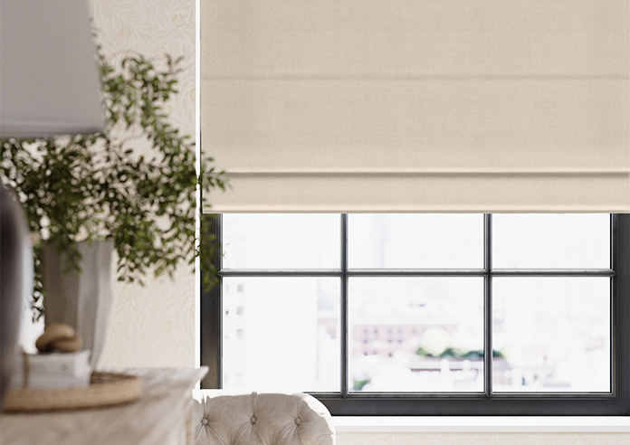 Ashbourne (Blackout), Buttermilk - Twist&Fit Roman Blind - Image 5